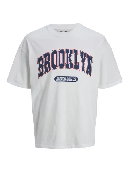 JACK & JONES Tricou Bradley albastru închis / roșu alb
