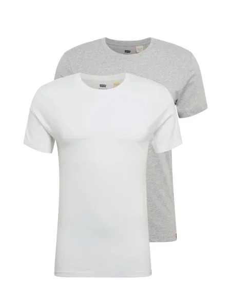 LEVI'S ® Tricou Slim Crewneck Tee 2 Pack gri amestecat alb