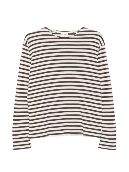 Lung tricou Closed cu dungi maro