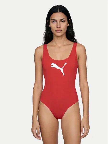 Jednoczęściowy strój kąpielowy PUMA Swim czerwony