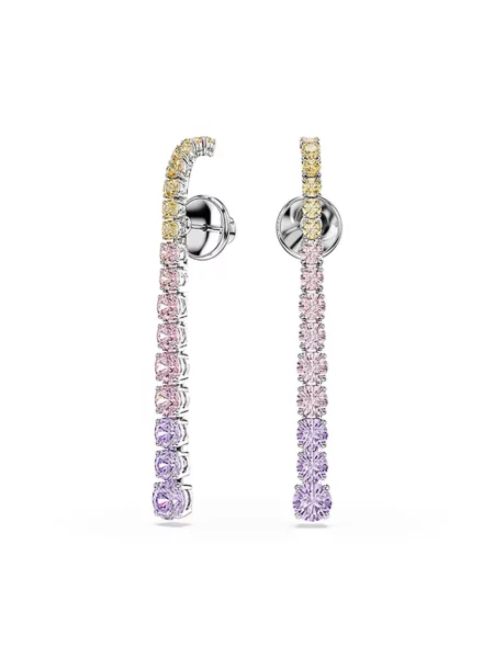Swarovski náušnice s kubickým zirkonem MATRIX růžové