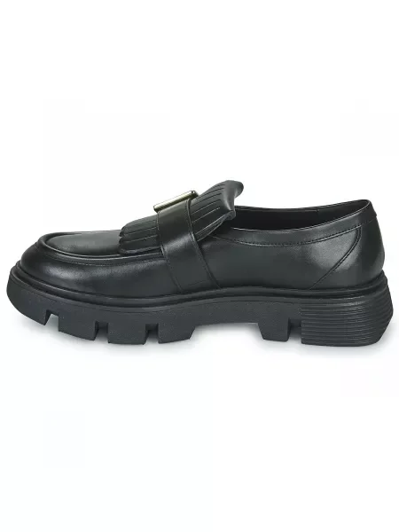 Kožené tenisky Geox čierna