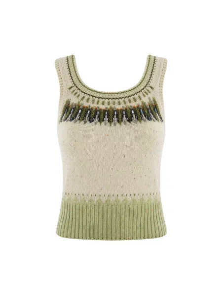 Dzianinowy sweter Ermanno Scervino bez rękawów