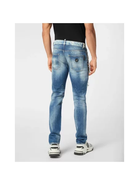 Jeansy Philipp Plein niebieskie