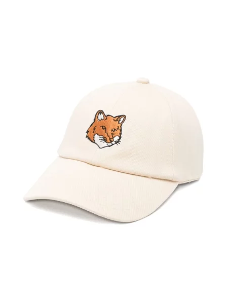 Czapka z daszkiem Maison Kitsune beżowa