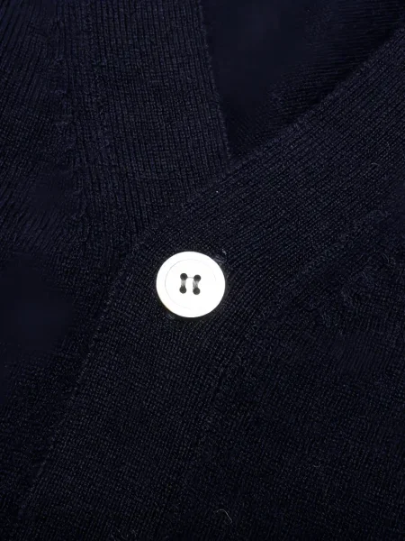Cardigan Comme Des Garcons Play cu motiv cu inimi albastru