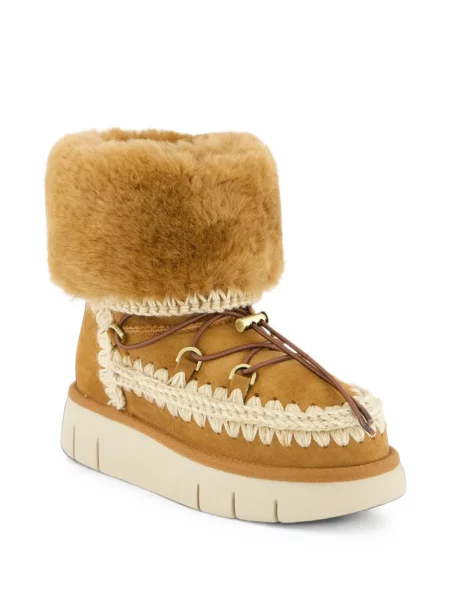Botine Mou cu blană maro