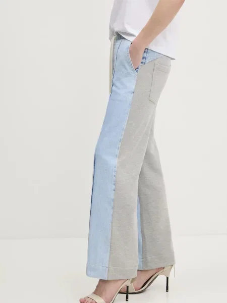 Desigual jeansy VIRGIN high waist niebieskie