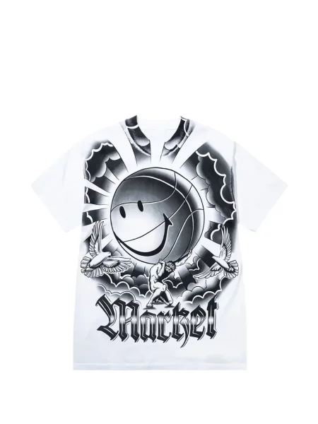 Tricou Market cu imagine alb