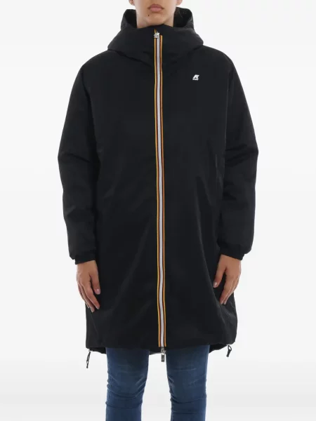 Geacă parka K-way cu glugă negru