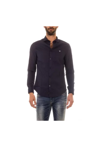 Koszula dżinsowa Armani Jeans casual niebieska