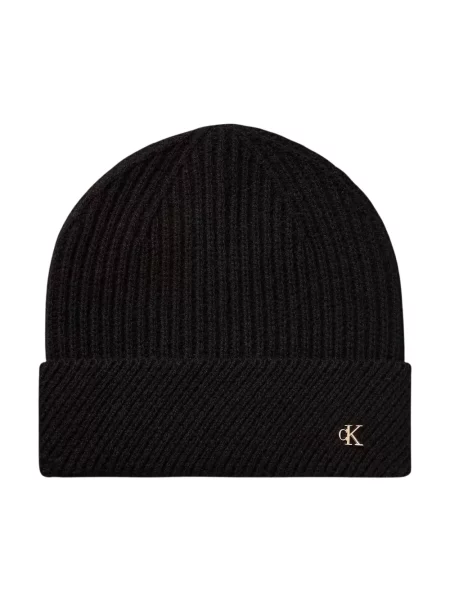 Calvin Klein czapka z wełną czarna