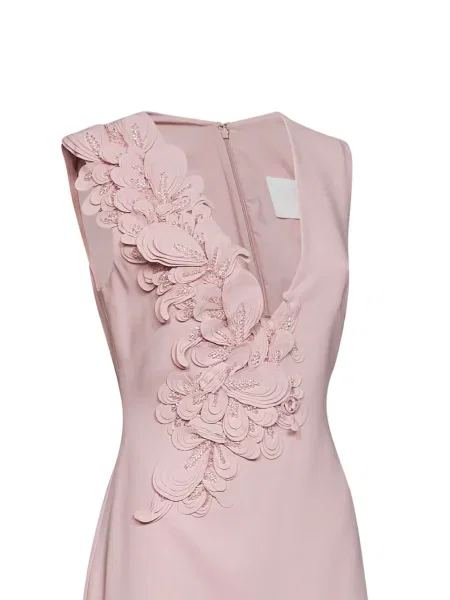 Rochie mini Costarellos cu model floral cu aplicații roz