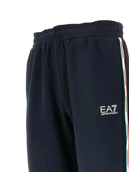 Ριγέ τρέξιμο παντελόνι Ea7 Emporio Armani με σχέδιο μπλε