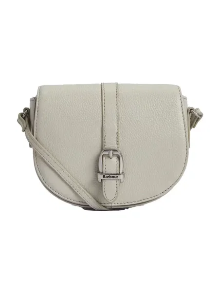 Torebka crossbody Barbour skórzana beżowa