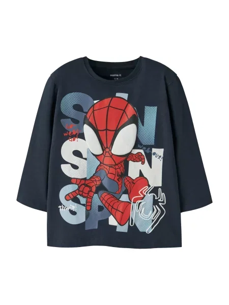NAME IT Tricou NMMJUXI SPIDER opal / albastru închis / roșu alb