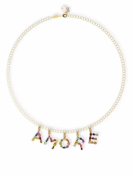 Přívěsek Dolce & Gabbana Rainbow s kamínky žlutý