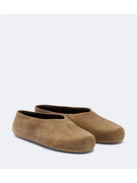 Chiloți Golden Goose din piele de căprioară slip-on verde