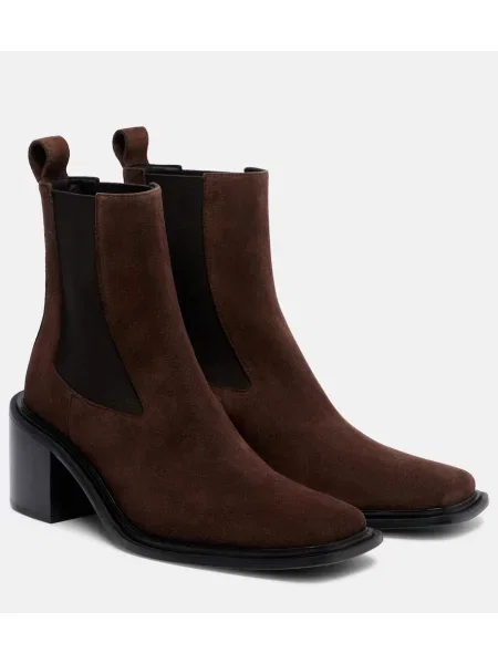 Cizme scurte Souliers Martinez din piele de căprioară maro