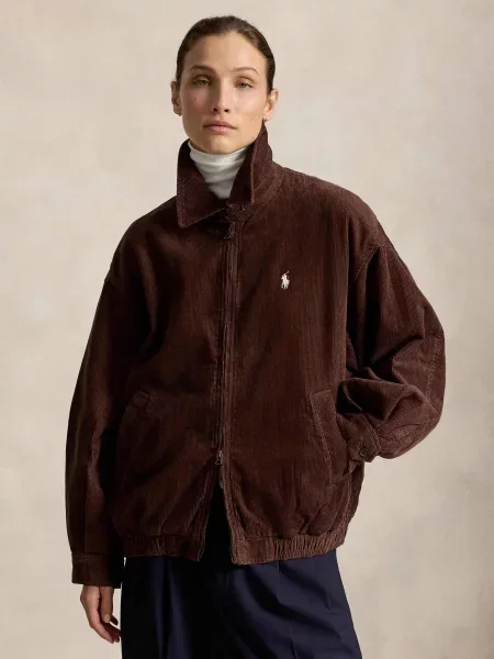 POLO RALPH LAUREN Geacă | Relaxed fit | catifea reiată maro