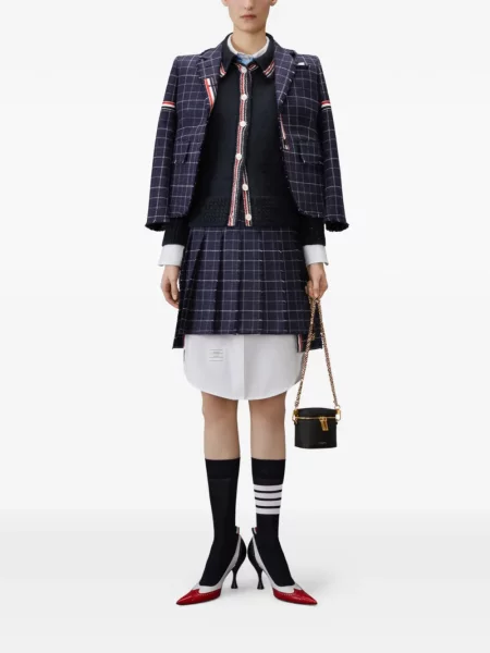 Cardigan Thom Browne tricotate albastru