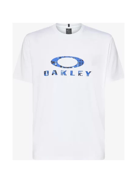 Koszulka damska Oakley Logo Sun z krótkim rękawem niebieski S biały