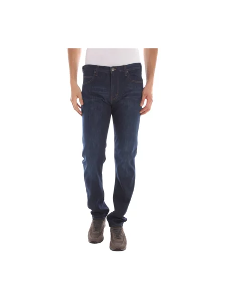 Jeansy straight leg Armani Jeans niebieskie