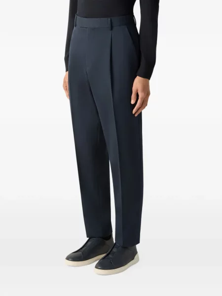 Pantaloni Zegna de lână albastru
