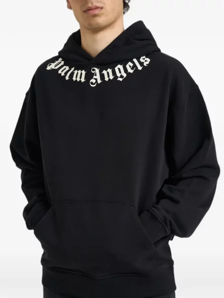 Hanorac cu glugă Palm Angels cu imagine negru