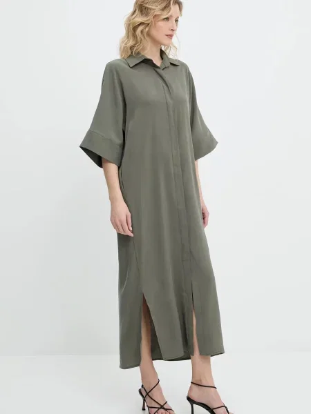 Сукня Answear Lab midi oversize зелений