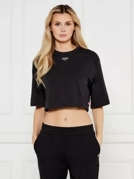Joop! Jeans Póló 57 | Cropped Fit fekete