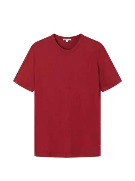 Tricou James Perse cu decolteu rotund roșu