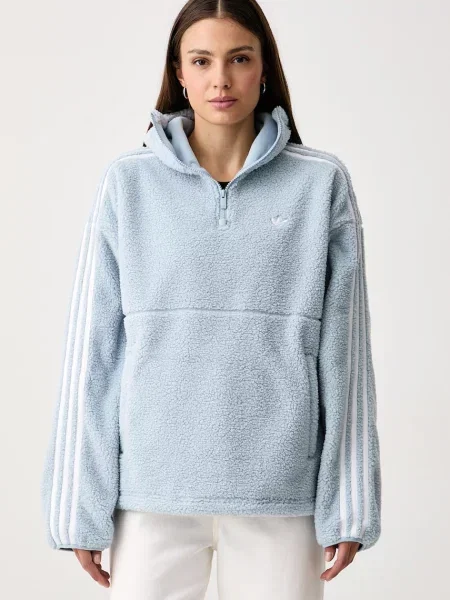 Adidas Originals hanorac din polar pentru femei Adiluna Season 2 x Jennie albastru
