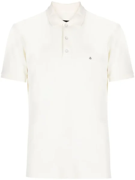 Polo Rag & Bone cu broderie alb