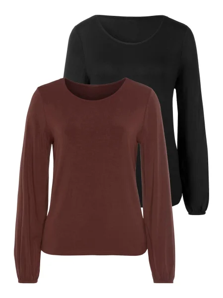 LASCANA Tricou maro negru