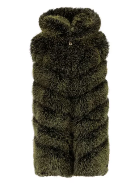 Vestă Uncommon cu glugă verde