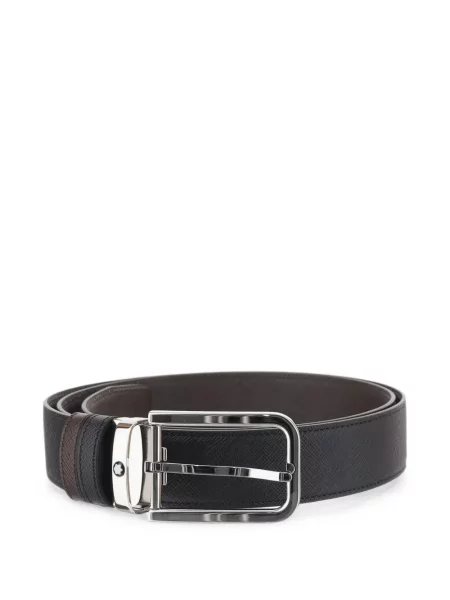 Cu centură reversibil curea Montblanc din piele negru