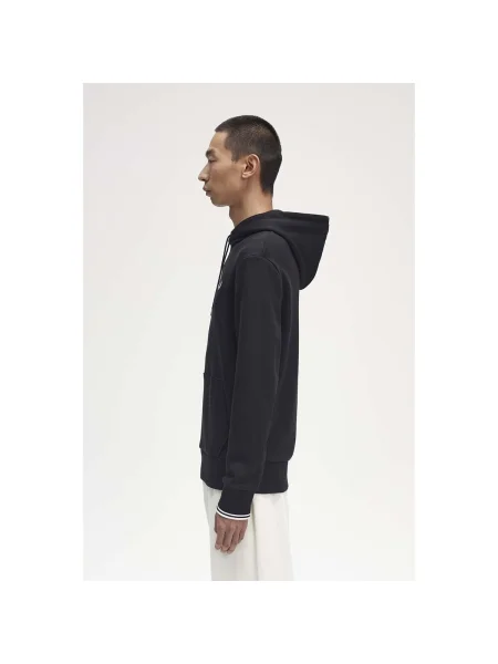 Hanorac cu glugă Fred Perry cu glugă negru