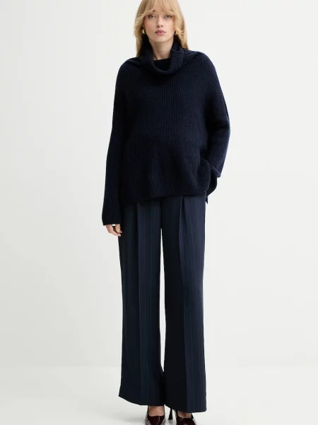 Светр з кашеміру MAX&Co. легкий гольф синій