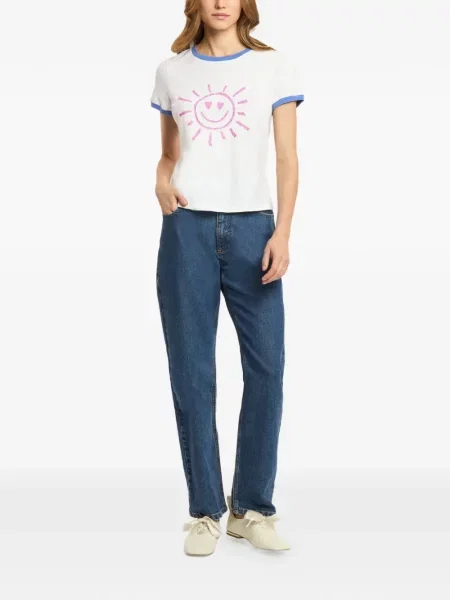 Stras tricou Cinq A Sept alb
