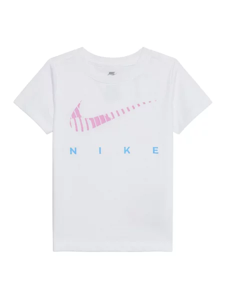 Nike Sportswear Tricou azur / roz eozină alb
