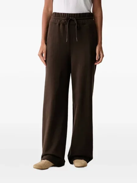Pantaloni Twinset cu imagine alergare cu cordon maro