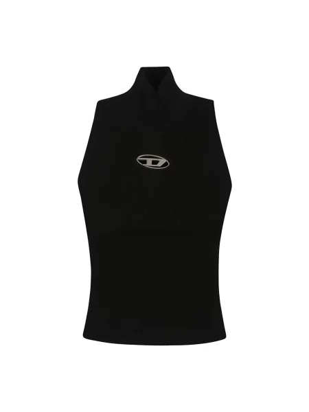 Top Diesel prążkowany na ramiączkach czarny