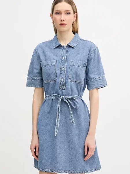 DKNY sukienka letnia jeansowa niebieska