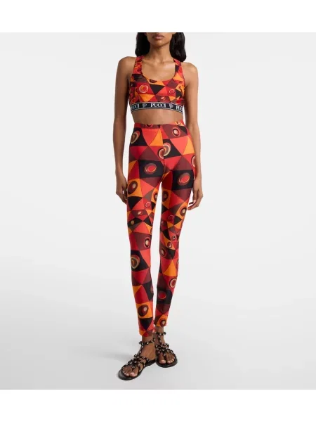 Leggings Pucci portocaliu