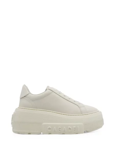 Sneakerși Casadei cu platformă alb