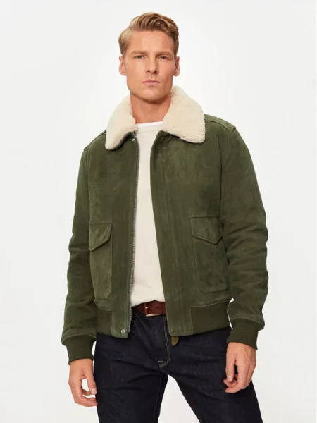 Usnjena jakna SCHOTT N.Y.C. zelena
