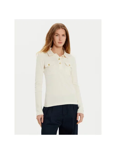 Tommy Hilfiger Polo Εκρού Slim Fit