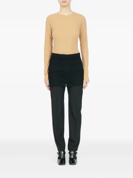 Pantaloni Mm6 Maison Margiela drapate negru