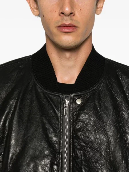 Δερμάτινο μπουφάν Rick Owens μαύρο